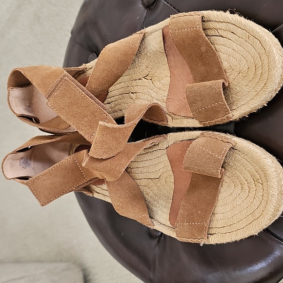 🌼HP🌼UGG Women's Mila Gladiator Espradille Chestnut Suede Sandals 8.5 - Picture 12 of 14